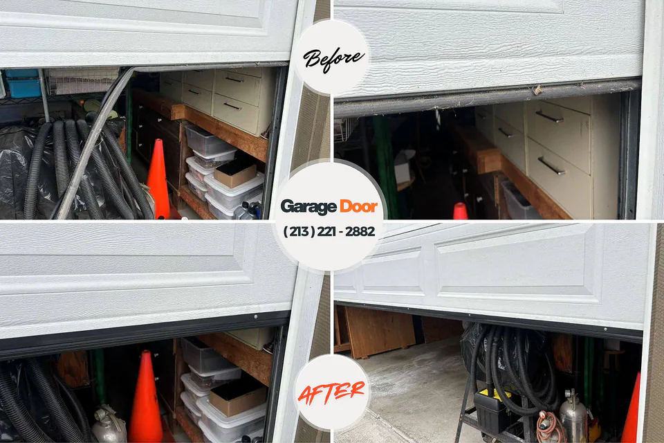 Before and after: garage door repair East Pittsburgh, PA